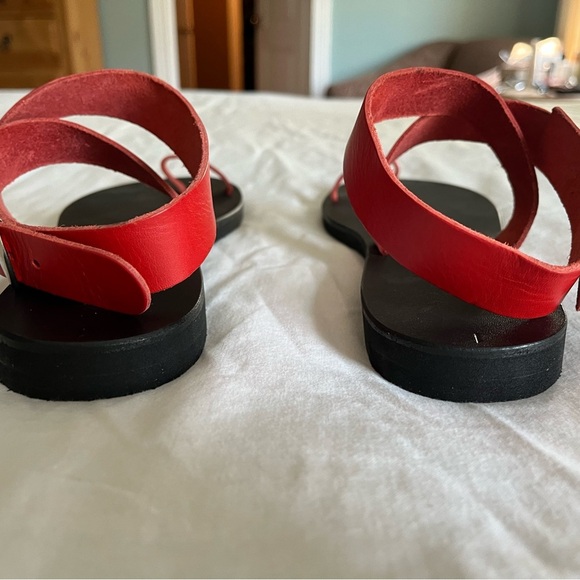 Kionas Dione Greek Made Wearable Art Strappy Red Leather Sandals US 8/8.5 NWOT - Picture 6 of 16